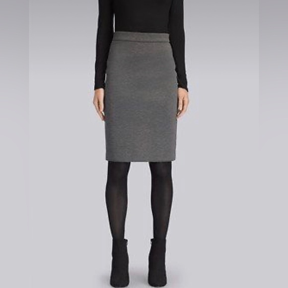 Genny Grey Wool Pencil Skirt Sz 10 - Picture 1 of 9